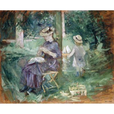 Berthe Morisot – A Woman and Child in a Garden